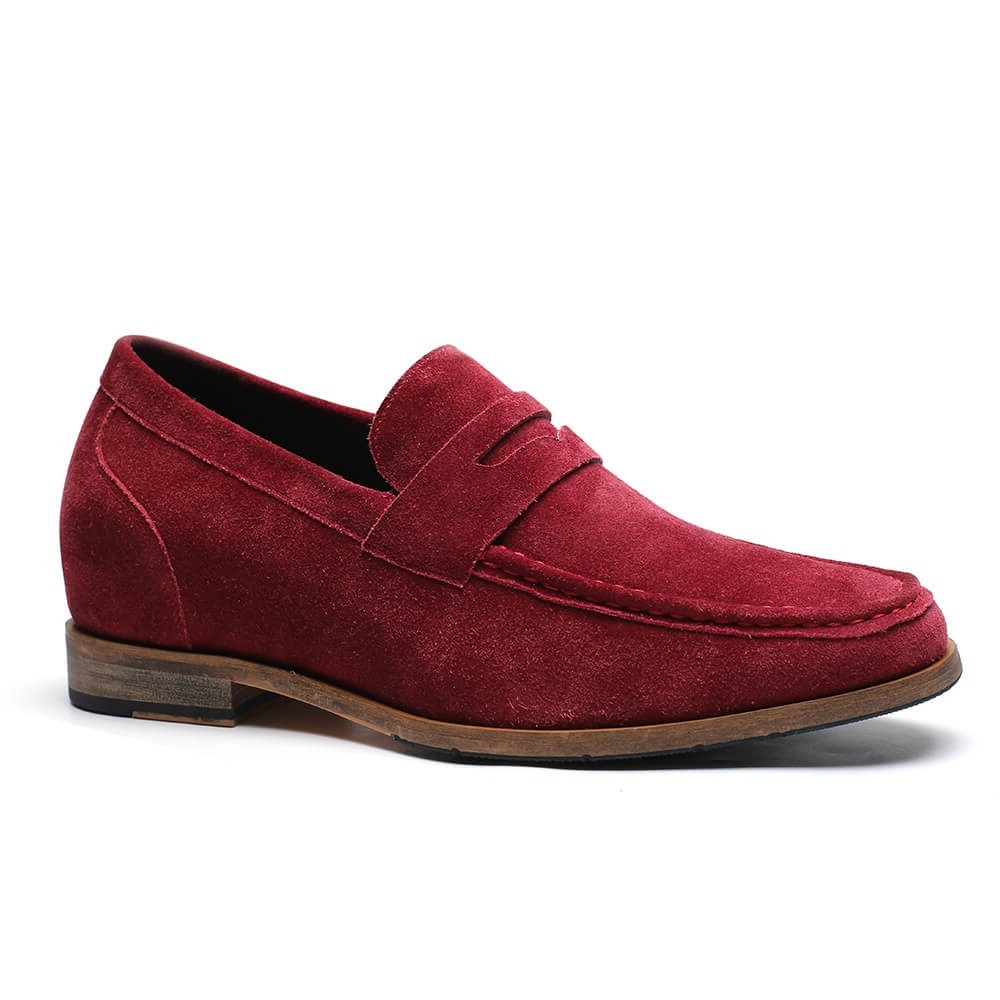 Chamaripa verhogende schoenen Herenschoenen met hoge hak schoenen voor  kleine mannen suède mocassin 7 CM- H92K97D081D