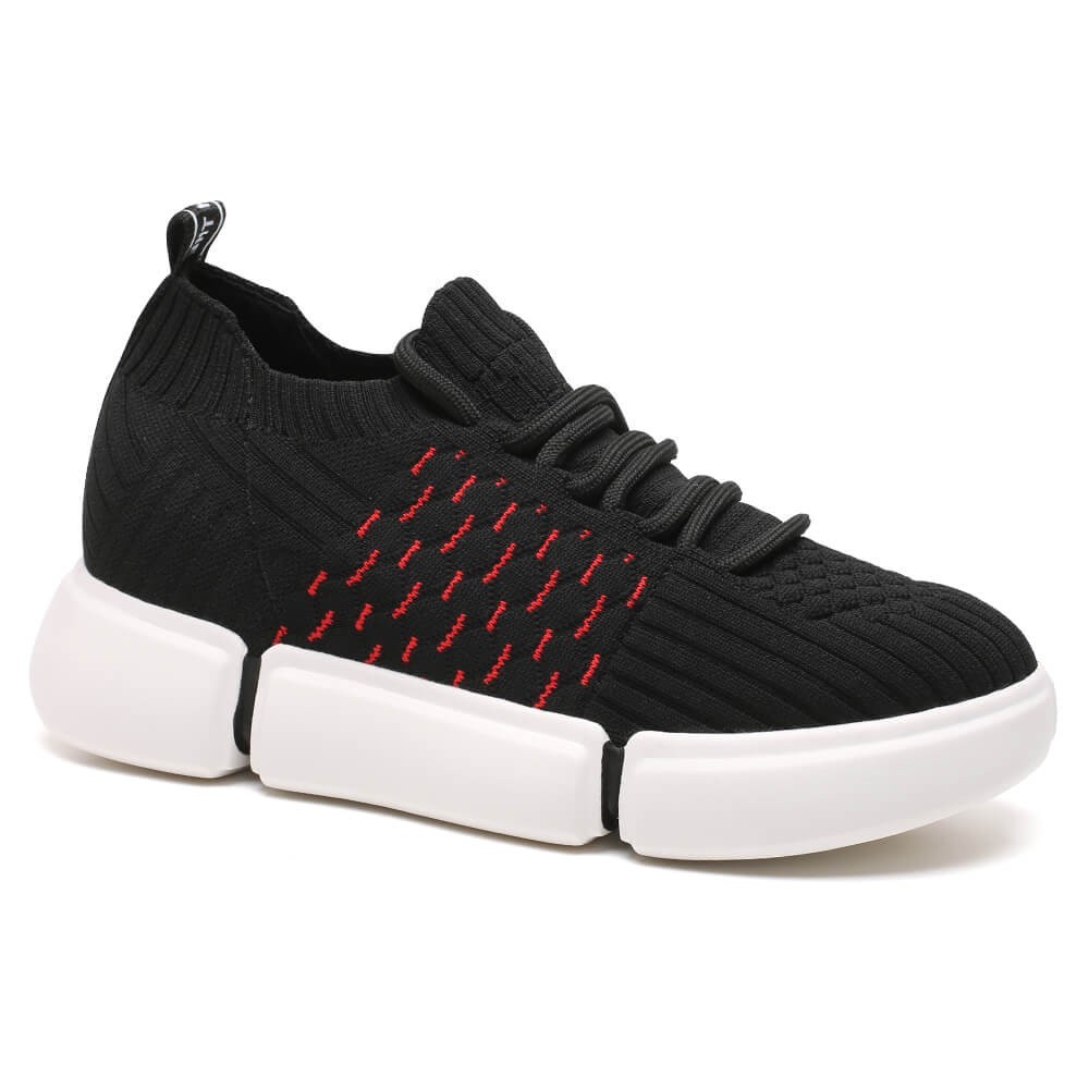 Chamaripa verhoogde schoenen voor mannen schoenen met ingebouwde hak  sleehakken sneakers zwart 7CM - H91C103D071D