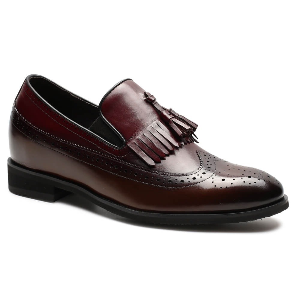 Chamaripa verhogende schoenen Herenschoenen met hoge hak instappers heren  italiaanse verhoogde schoenen heren 7 CM Langer -H91X70D571D