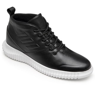 Verhogende Schoenen -Zwarte Hoge Sneakers - Heren Schoenen Met Hoge Hak 8 CM