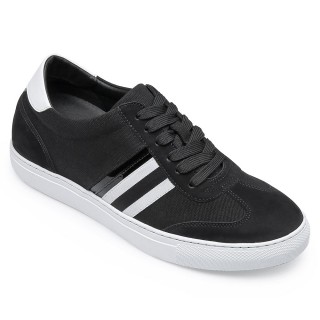 Verhoogde Schoenen Voor Mannen - Sleehakken Sneakers - Schoenen Met Verhoogde Hiel Zwart 6 CM
