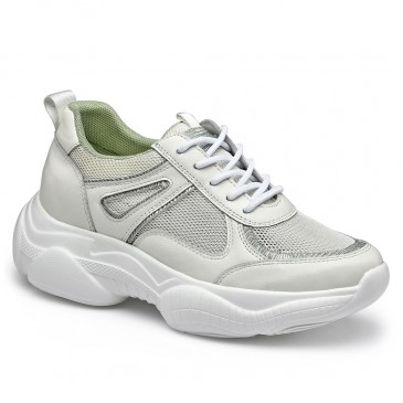 Chamaripa dames schoenen met verborgen hak - sneakers met verborgen sleehak  - sportschoenen met hak - 6CM