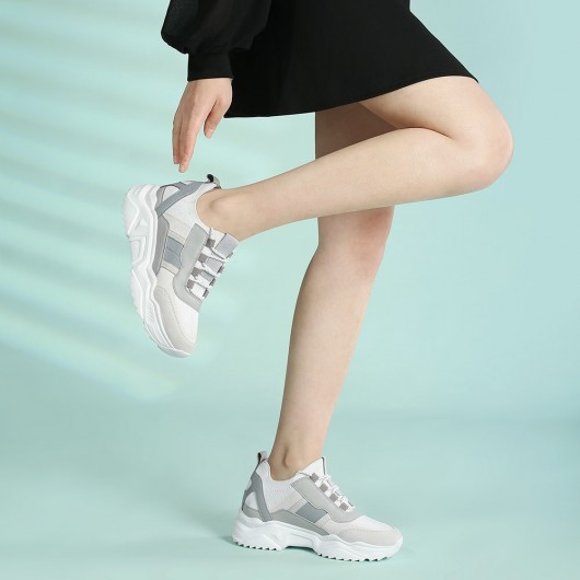 casual kvinder højde stigende wedge sko - platform sneakers til kvinder 7CM