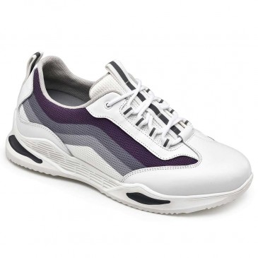 CHAMARIPA casual sneakers til mænd hvid mesh sneaker sko 7 cm