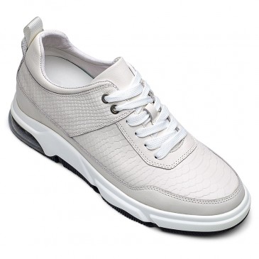 CHAMARIPA luftpude stigende sko til mænd hvide sneakers, der gør dig 8 CM højere