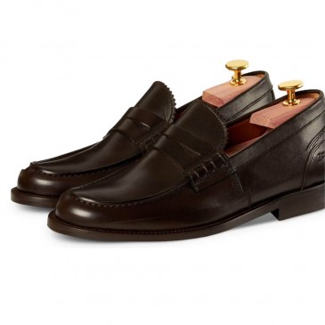 højdeforøgende formelle sko - herresko der gør dig højere - vintage håndlavede penny loafers 6 CM (ingen sko sidste)