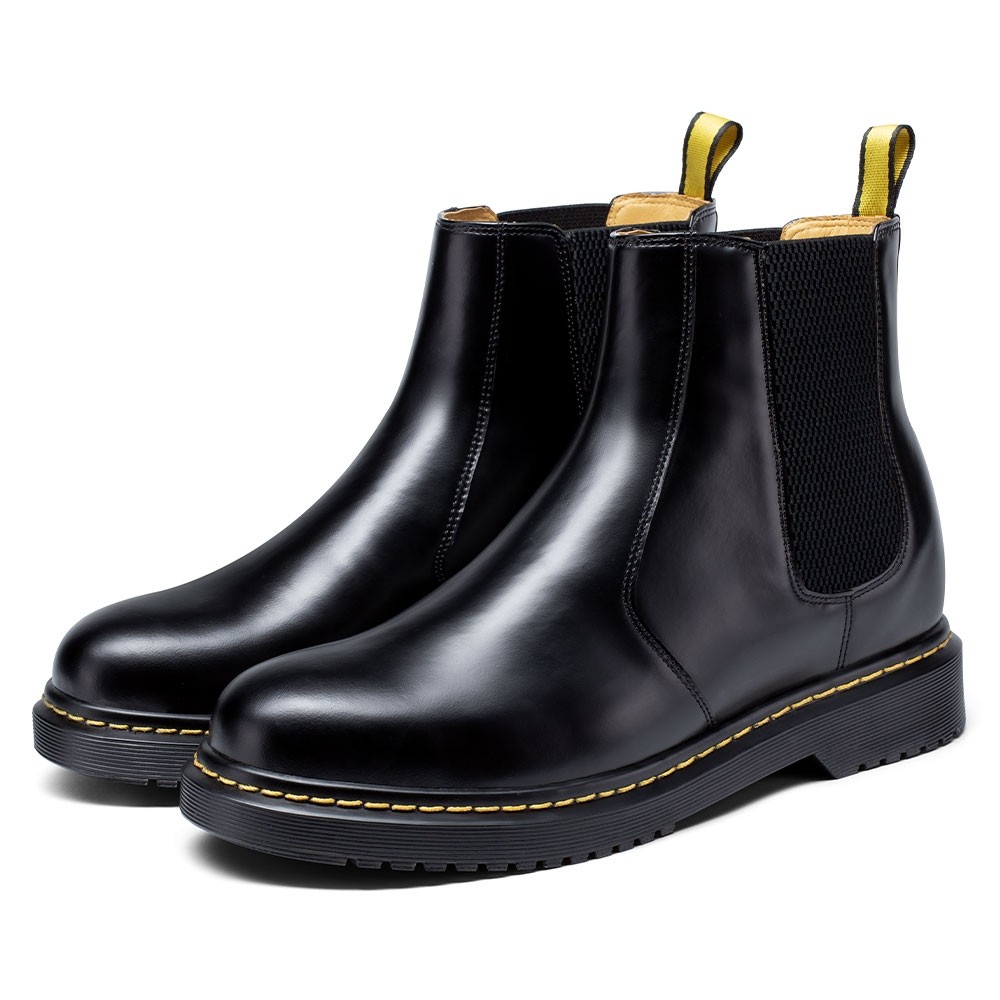 elevator chelsea boots height increasing chelsea boots black