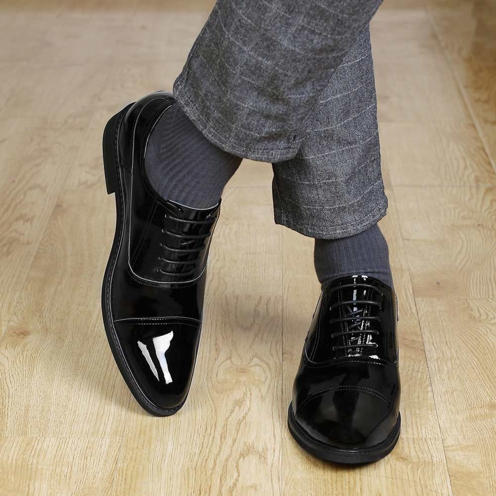 Black Penny Loafers Men Formal Shoes 2023 Designer Elevator Shoes