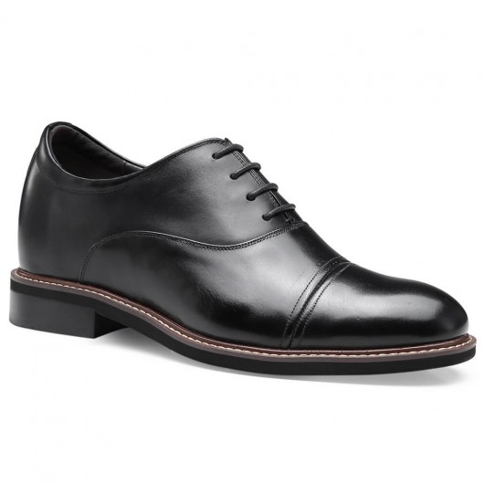 chaussure rehaussante - Chaussures habillées plus hautes pour hommes noirs 6 CM Plus Grand