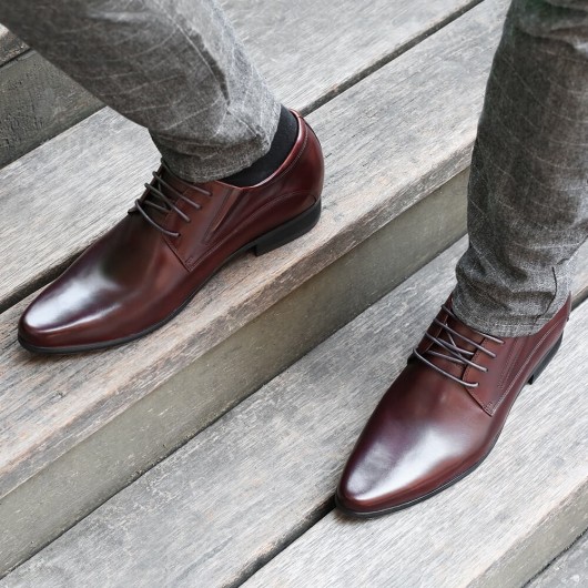Chaussures habillées augmentent la hauteur des chaussures derby pour hommes 8cm