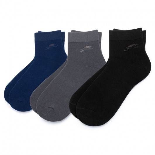 CHAMARIPA Chaussettes noires respirantes pour hommes - Une douzaine de chaussettes - (12 paires)