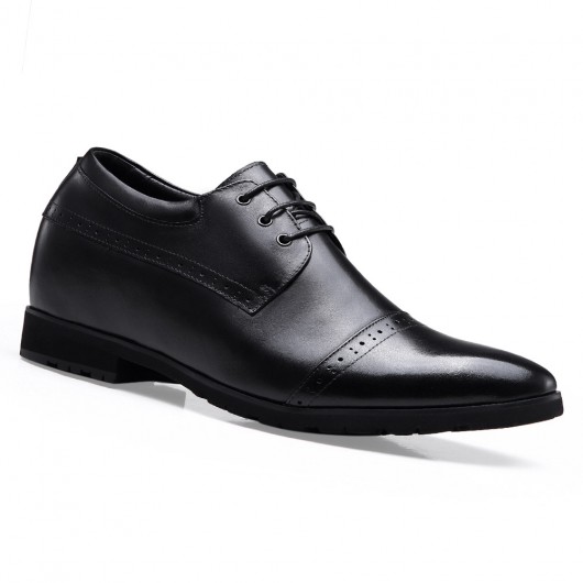 Chaussure à Talonnette Grandissante Cuir Rehaussante Soulier Oxford Shoes 3.94'' Plus grand 