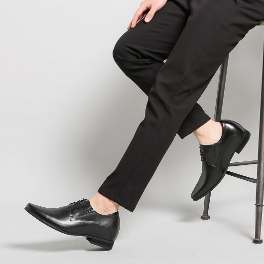 Chaussure rehaussante de couleur Noir pour homme Tolonnette Grandissante 8 CM Plus Grand