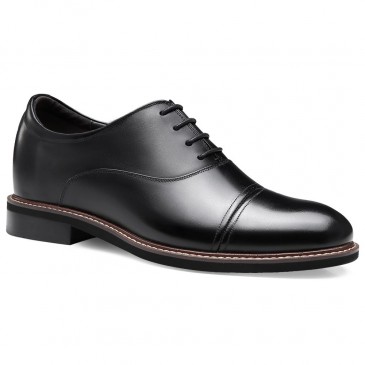 chaussure rehaussante - Chaussures habillées plus hautes pour hommes noirs 6 CM Plus Grand
