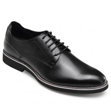 chaussure rehaussante homme - chaussures derby en cuir noir pour hommes 5 CM Plus Grand