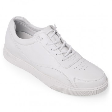 blanc Chaussure Rehaussante augmentation de la hauteur des chaussures de sport pour hommes 5CM