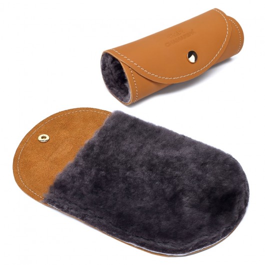 Chamaripa Guante de lana para pulir - Guante individual para pulir y limpiar zapatos de cuero Productos de cuero