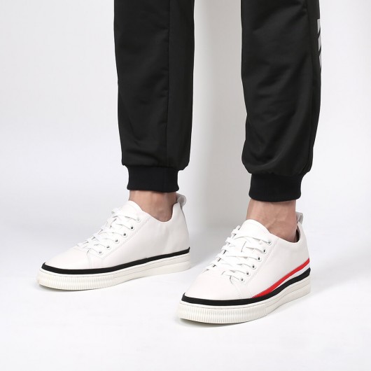 Zapatillas de tacón ocultas para hombre - Zapatos negros caballero con alzas - 5.5 CM Más Alto