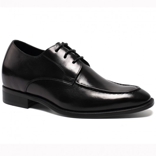 Zapatos con Alzas Incorporadas para Hombre Negros - Zapatos para Verse mas Alto - 7 CM Más Alto