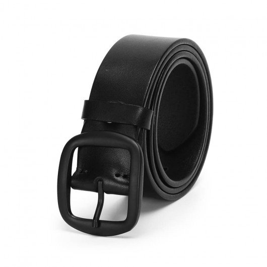 Chamaripa Cinturones casuales para hombres Cinturón de cuero genuino hecho a mano con hebilla negra