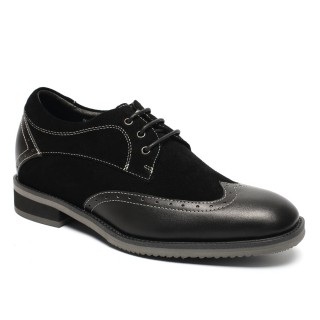 New Style Imitation Ostrich Leather Black 9 Dress men tall shoes