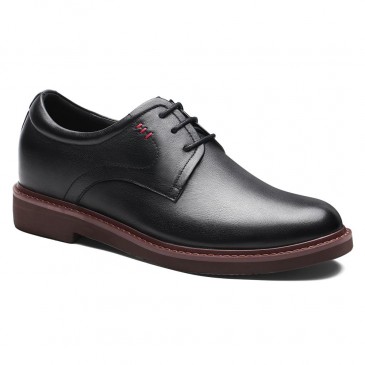 Zapatos de vestir de tacón alto para los hombres - Zapatos negros de altura - 7 CM Más Alto