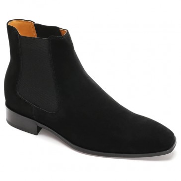 CHAMARIPA botas Con Alza - zapatos elevadores para hombres zapatos altos para hombres botas de gamuza negra 7 CM Más Alto