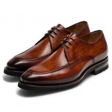 zapatos de hombre con alzas - zapatos con tacones para hombres - derby elegante-casual personalizado boutique 7 CM