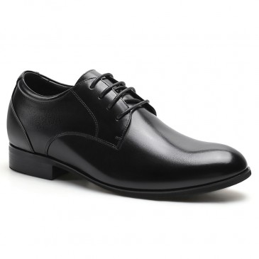 Zapatos Hombre Vestido Negros - Zapatos para Ganar Altura - 6 CM Más Alto 