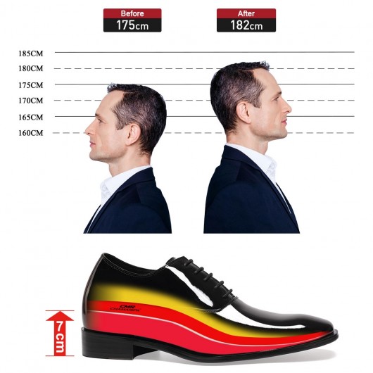براءة اختراع لامعة الأحذية الجلدية سهرة المصاعد أطول 7 سم