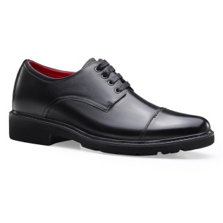 Chamaripa الارتفاع الرسمي زيادة أحذية عالية الكعب الرجال اللباس أحذية سوداء أحذية أكسفورد المصاعد 7 سم