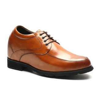 Elevator Dress Shoes for Men Heel Lift Shoes Brown Shoes that make you taller 