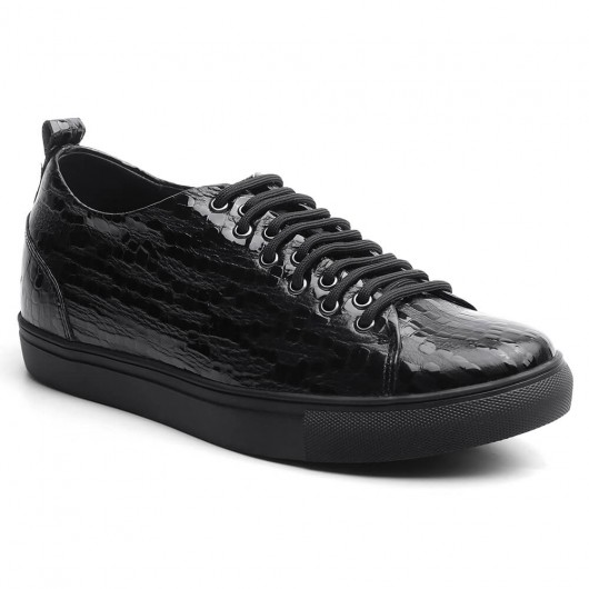 Chamaripa sneakers tacco interno Scarpe Nero Skate scarpe sportive con tacco interno 6 CM