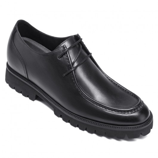 scarpe con rialzo interno - scarpe tacco interno - boutique scarpe da uomo in pelle nera 8 CM