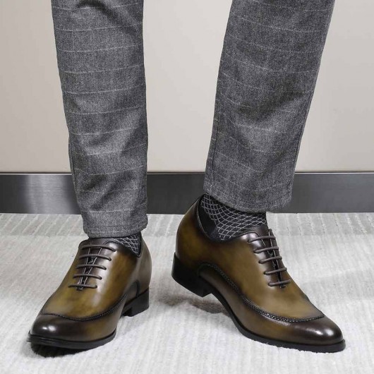 CHAMARIPA scarpe con rialzo interno oxfords scarpe rialzate per uomo scarpe per alzare statura 8 CM