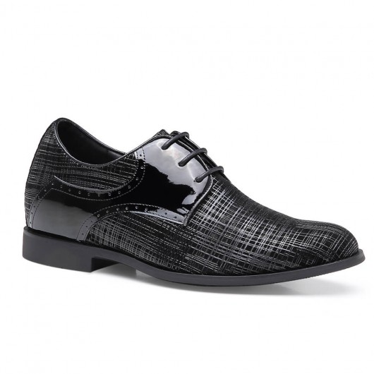 Chamaripa scarpe eleganti con rialzo scarpe eleganti con tacco scarpe alte uomo eleganti Nero 7 CM