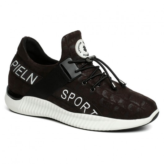 Chamaripa sneakers con tacco interno marrone scarpe da ginnastica rialzate scarpe milano 6 CM
