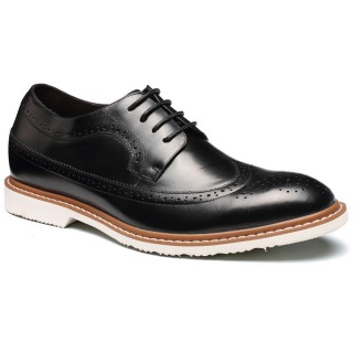 Black bullock height casual shoes for men