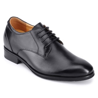 Chamaripa scarpe eleganti tacco interno sposo scarpe con rialzo interno uomo scarpe stringate uomo nere 7,5 CM