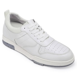 Chamaripa scarpe con rialzo uomo sneaker rialzate sneakers tacco interno bianco sneakers low-top con tallone coordinati +7CM