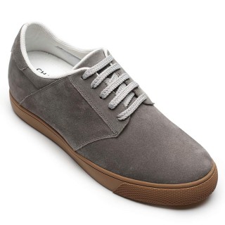 Chamaripa scarpe rialzate scarpe con rialzo uomo sneakers tacco interno grigio 6 CM