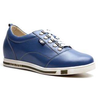 Mazarine Cow Leather Height Increasing Casual Shoes