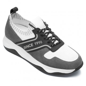 scarpe rialzate - scarpe da ginnastica con tacco interno - Sneakers in tessuto lavorato a maglia 8 CM più alto