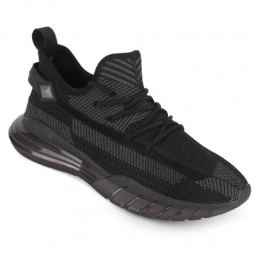 scarpe da ginnastica con rialzo interno - sneakers rialzo interno - Sneakers in rete nera 6CM