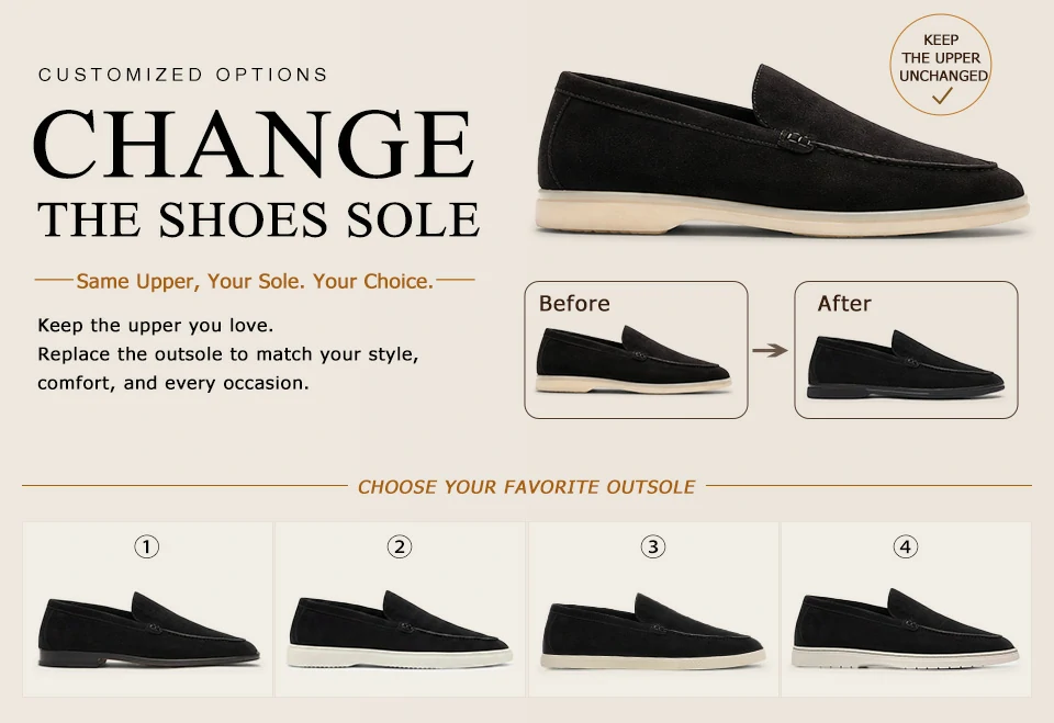 Different sole styles options